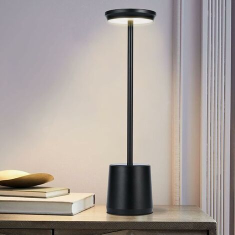 Lampe de table sans fil rechargeable par USB, lampe de bureau LED