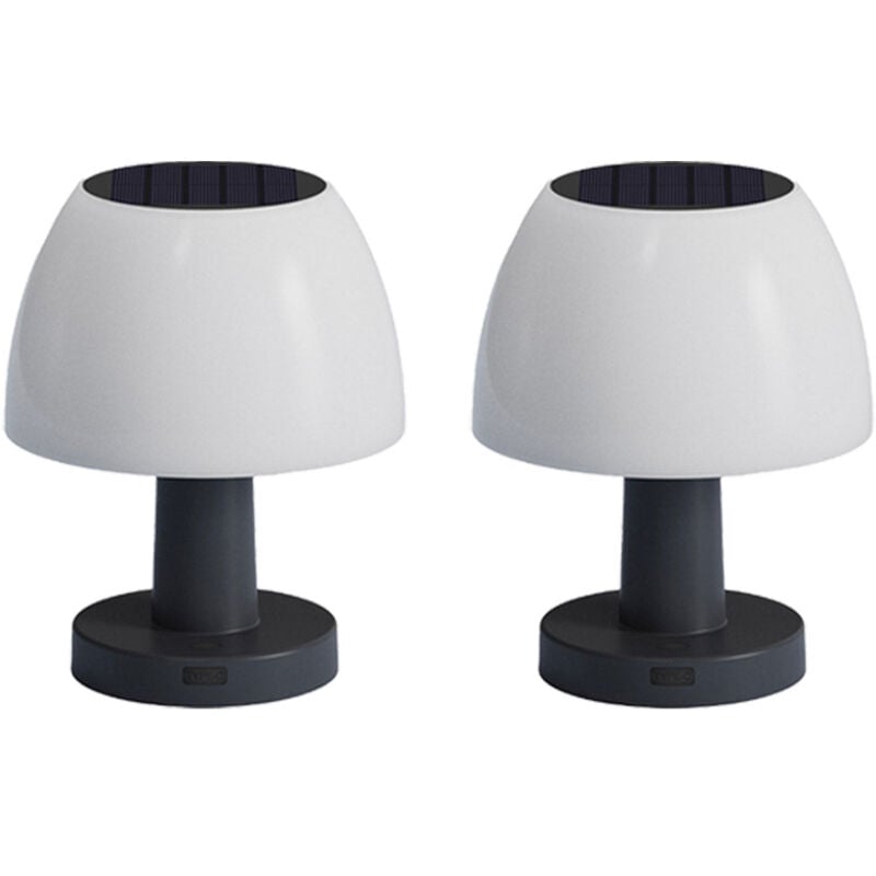 Lumisky - Lot de 2 Lampes de table solaire lumina Blanc Plastique H13.5 cm