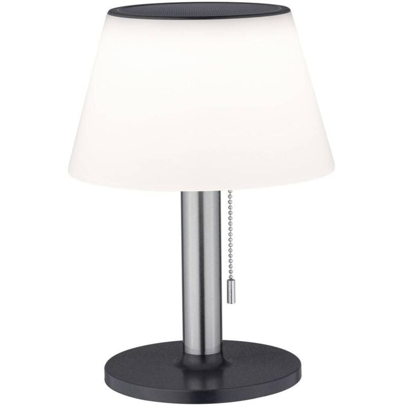 94309 Lampe de table solaire 0.8 w blanc chaud acier inoxydable - Paulmann