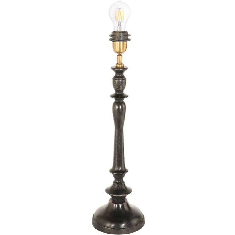 Steinhauer - lampe de table Bois - noir - metal - 16 cm - E27 (grande raccord) - 3678ZW - Noir