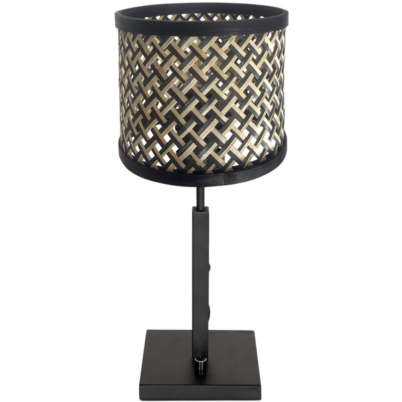 Steinhauer - lampe de table - Stang - noir - lin métal - ø 20cm - Steinhauer - lampe de table - Stang - noir - lin métal - ø 20cm -