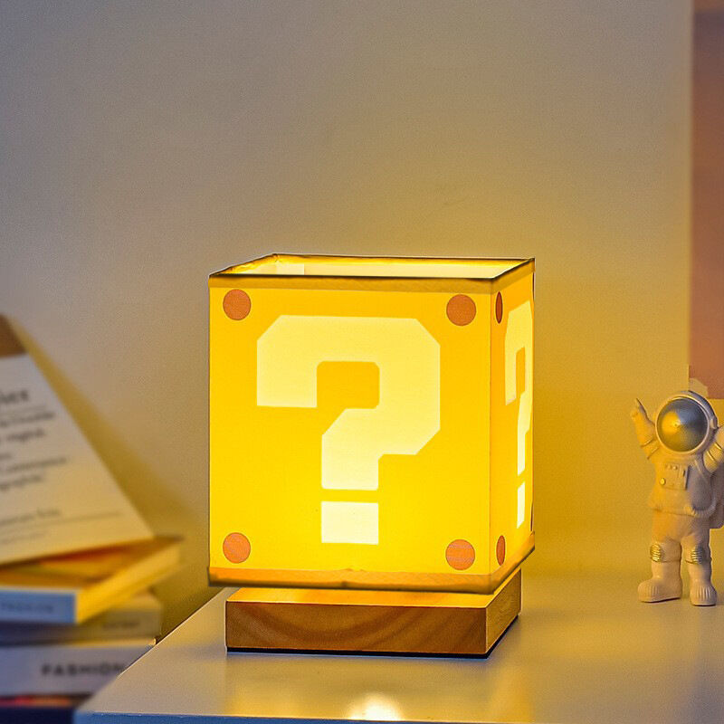 Lampe de table Super Bros, veilleuse décorative en forme de bloc d'interrogation pour enfants, jouet et cadeau pour enfants et fans