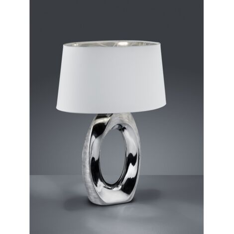 Lampe de table taba large attack e27 60w couleur argent r50521089