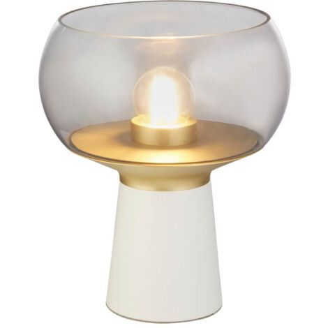 Lampe de table Tablu blanc/or avec teinte fumée - EU60241