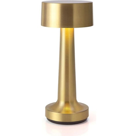 Lampe de Table Tactile Portatives Cordless,3W LED Lumière Intégrée de 3000K Couleur Chaude,Batterie Dimmable et Rechargeable,pour Tables de Chevet,Table à café,Hôtels et Restaurants