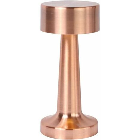 Lampe de Table Tactile Portatives Cordless,3W LED Lumière Intégrée de 3000K Couleur Chaude,Batterie Dimmable et Rechargeable,pour Tables de Chevet,Table à café,Hôtels et Restaurants