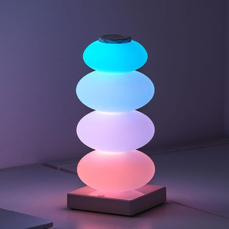 Lampe de table tactile RGB, Veilleuse changeant de couleur design gourde bonbon, Alimentée par USB, Lumière d'ambiance pour bureau de chambre, Petite lampe de chevet pour chambre salon décoration inté