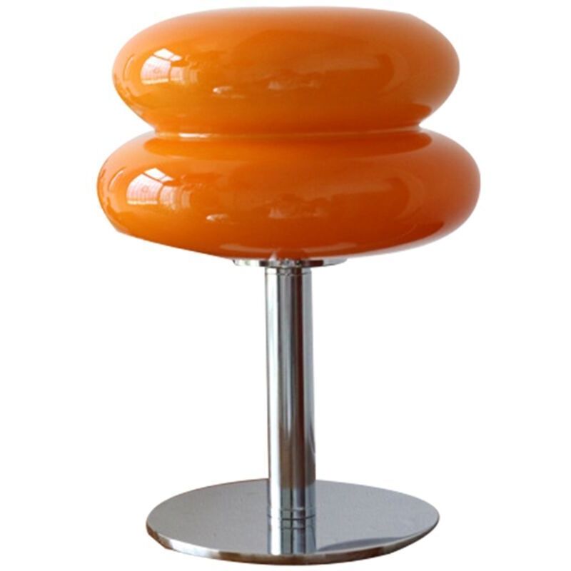 Lampe de table tarte aux ufs pour filles, économe en énergie, lumière douce, lampe de table en verre mignonne, lampe de bureau USB pour dortoir,