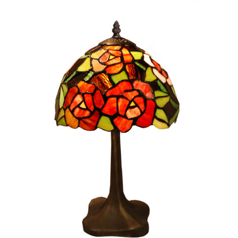 Lampe de table Tiffany avec base profilée Série New York D-20cm