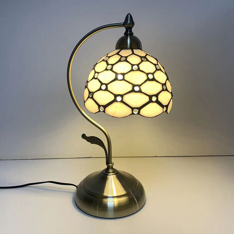 Lampe Tiffany perroquet 70 cm vitraux et metal