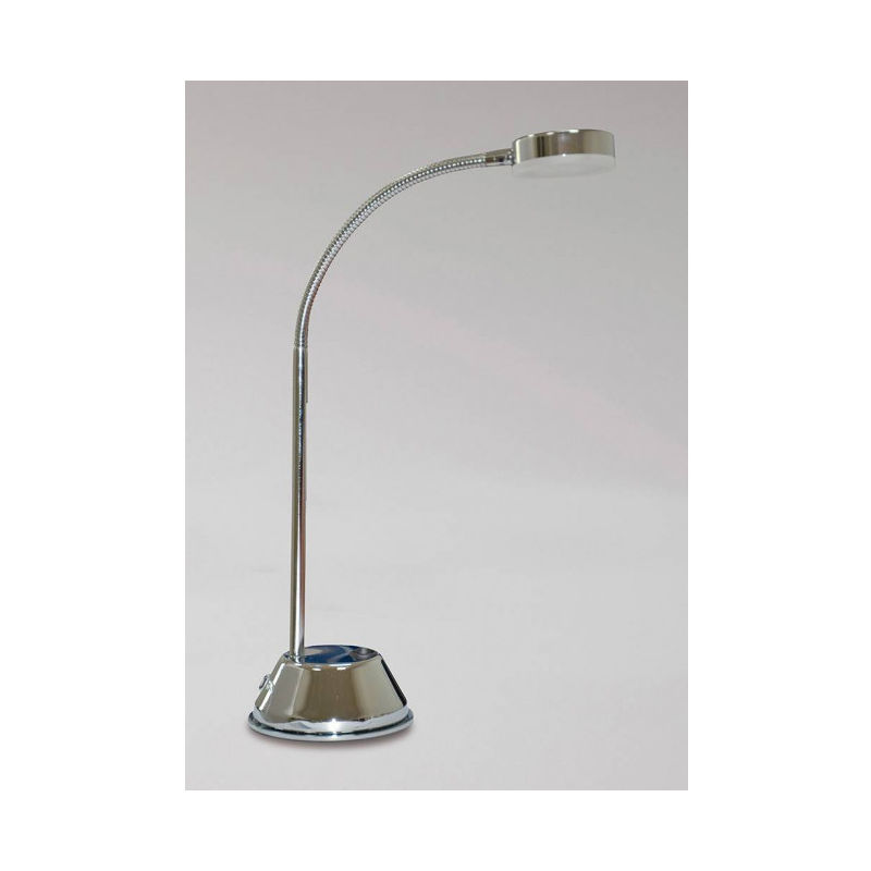 Lampe de Table Tobias 1 Ampoule 3W LED 3000K, 300lm, chrome poli/acrylique givré - Chrome