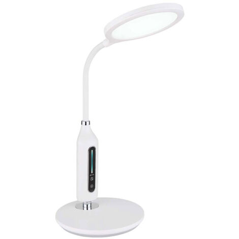 Lampe de table Touchdimmer blanc Lampe de bureau Touch Lampe de bureau orientable, LED 9W 530Lm blanc chaud froid, H 40,7 cm
