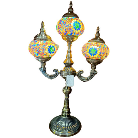 Lampe de table - trois abat-jour, multicolores