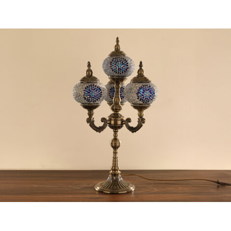 Lampe de table - trois abat-jour, multicolores
