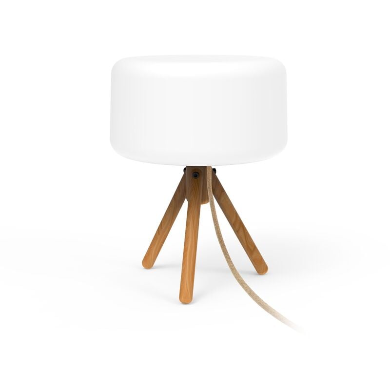 Chloe 35 cm Lampe de table avec câble et lumière led chaude. Fabriquée en Espagne