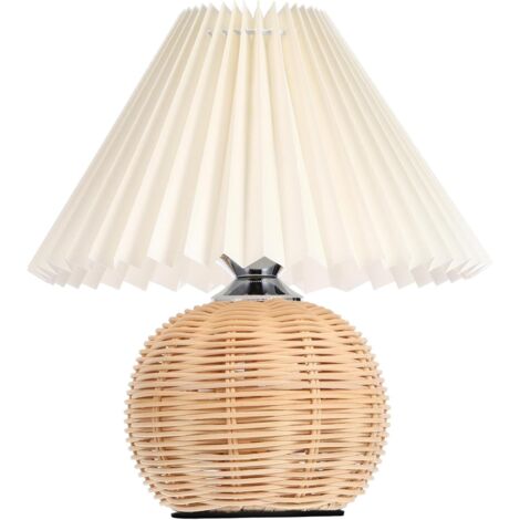 Lampe de Table USB Abat Jour Plissé Lampe de Chevet LED pour Chambre à Coucher Veilleuse Chic Doux Port USB Décoration Moderne pour Bureau