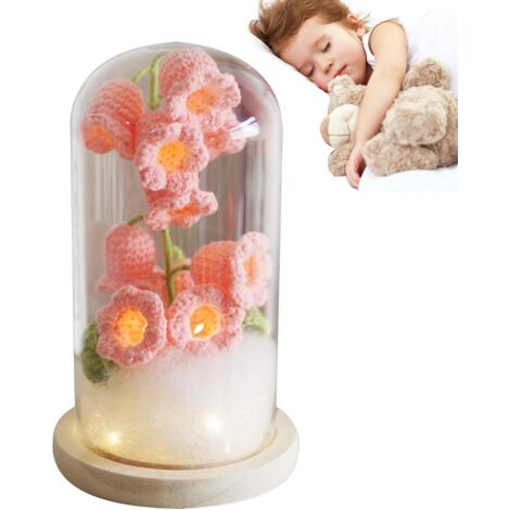 Lampe de table - Veilleuse au Crochet - Lampe de bureau de chevet - Lampe