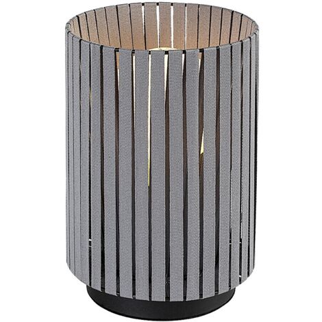 Lampe de table vintage textile gris/noir E27 Revan IP20