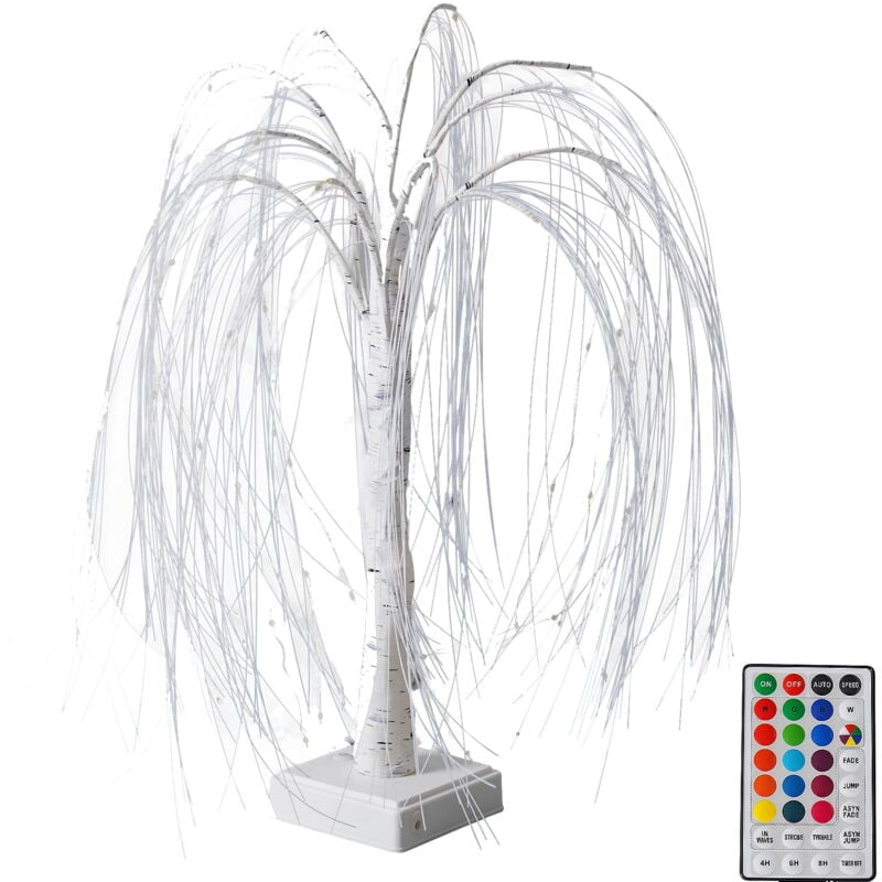 Feiyue - Lampe de table Willow Light avec base et télécommande Multicolore Bonsaï pour décoration de fête à domicile