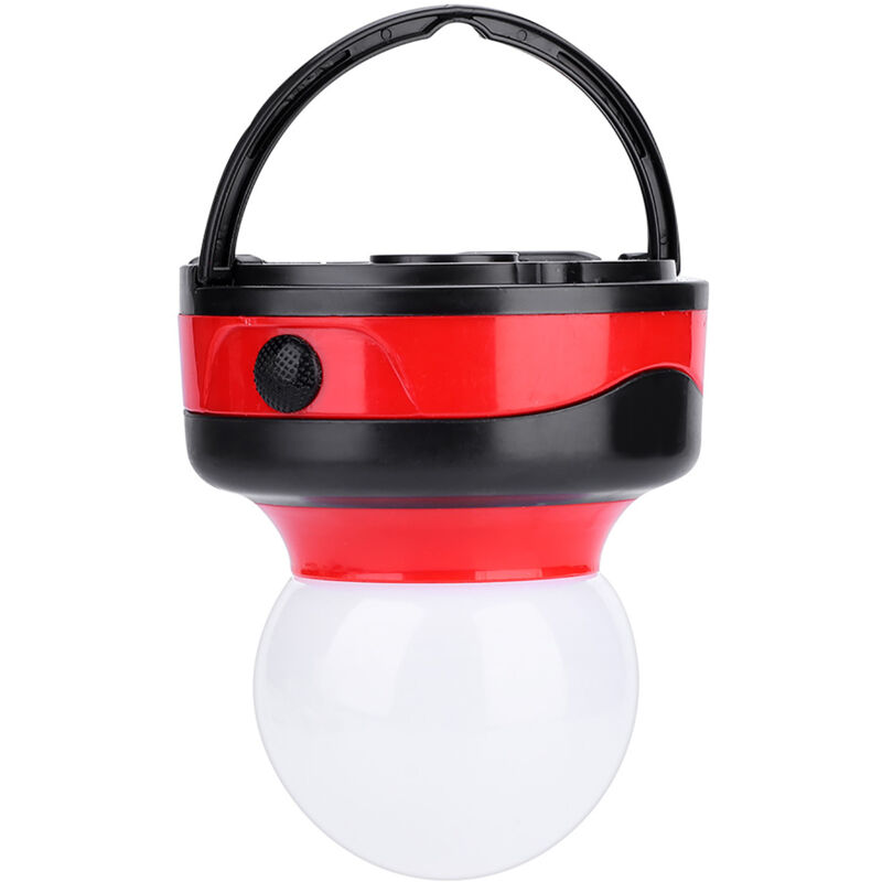 Lampe de tente LED portable ronde pour camping extérieur (Rouge)