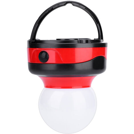 Lampe de tente LED portable ronde pour camping extérieur (Rouge)