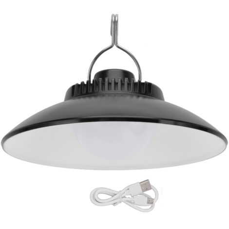 Lampe de tente LED rechargeable par USB 2 modes lanterne de camping LED portable avec crochet pour panne de courant d'urgence extérieure