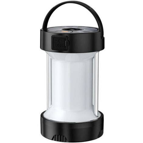 Lampe de tente pliable lampe de poche étanche camping en plein air pêche lumière lanternes portables (noir)