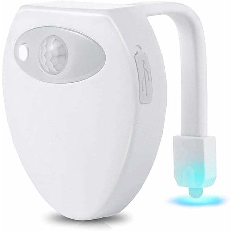 Lampe de Toilette Veilleuse LED Rechargeable 8 Couleurs pour WC Salle de Bain/Seau d'aisances/toilettes/Cabinet/Lavabo/Hôtels, Cafés