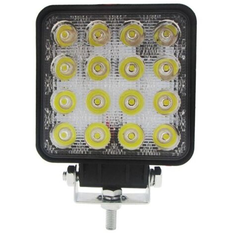 Lampe de travail à faisceau carré LED 48W 6000k, 1 pièces, tracteur SUV camion 4WD 12V 24V