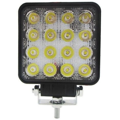 Lampe de travail à faisceau carré LED 48W 6000k, 1 pièces, tracteur SUV camion 4WD 12V 24V