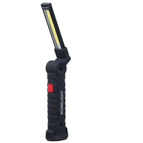 Lampe de travail à LED avec base magnétique, 5 modes d'éclairage, USB