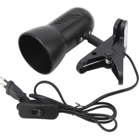 Lampe de Travail à Pince LED Rotative 360°, Support E27 avec Prise UE, Lumière de Lecture à Clip 85‑265V