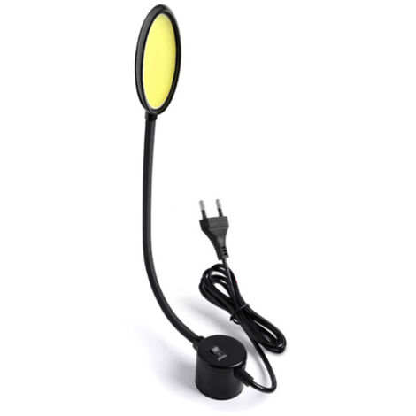 Lampe de travail COB LED 8W 220V sur base pour tour perceuse établi, prise UE