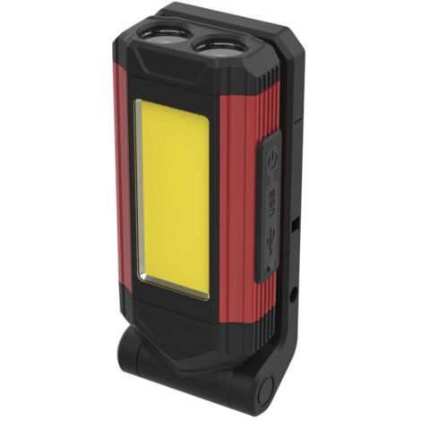 Lampe de travail COB pliable/accrochable, lampe de réparation LED, lampe d'inspection multifonction rechargeable par USB