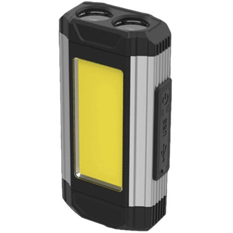 Lampe de travail COB pliable/accrochable, lampe de réparation LED, lampe d'inspection multifonction rechargeable par USB