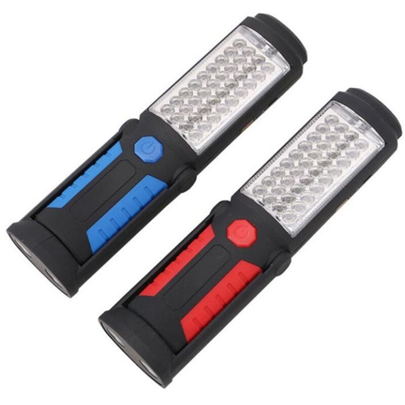Alovez - Lampe de travail d'urgence 36 + 5 led Lampe de travail rechargeable usb Lampe de réparation de voiture, paquet de 2