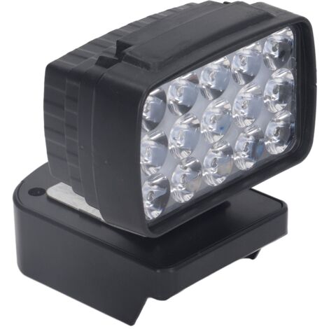 Lampe de travail LED 15 LED 6500K pour garage, atelier et automobile, 8W 15V-21V