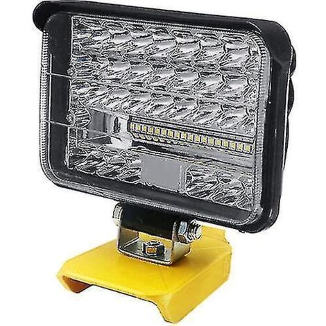 Lampe de travail LED 204 W, 8 600 lumens, compatible avec batterie lithium Dewalt XR 18 V/20 V – 12,7 cm (5 pouces)