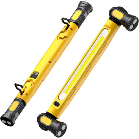Lampe de travail LED 3000LM – 3 températures de couleur, batterie 5200 mAh USB-C, aimant et crochet, lampe IP54 pour garage, réparation auto, chantier et camping