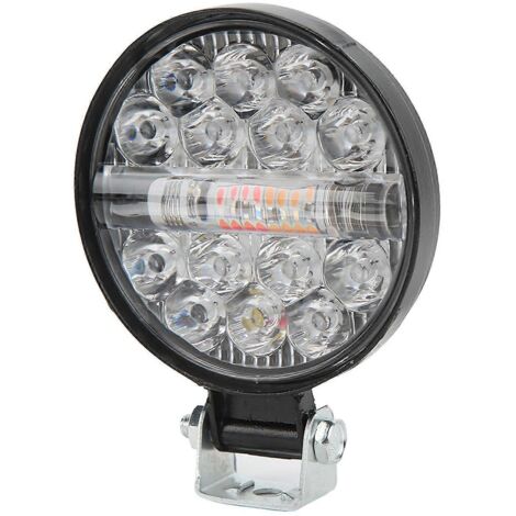 Lampe de travail LED 48W 3000LM 9V-60V IP67, projecteur universel tout-terrain avec fonction stroboscopique pour voiture et moto.