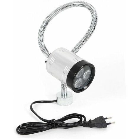 Lampe de travail LED 6 W - 110 V - 220 V - Col de cygne flexible - Lumière réglable pour artisanat, CNC, tour, machine à coudre