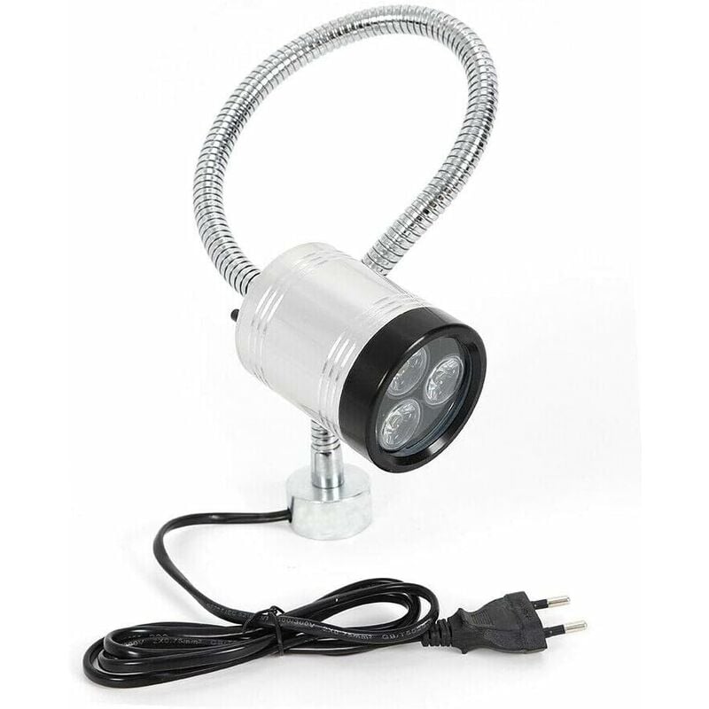 Lampe de travail led 6 w - 110 v - 220 v - Col de cygne flexible - Lumière réglable pour artisanat, cnc, tour, machine à coudre