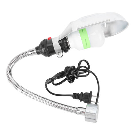 Lampe de travail LED 7W magnétique en aluminium pour usinage, fraisage, CNC, beauté, manucure, avec prise US 110-220V, argentée