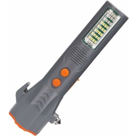 Lampe de travail LED avec marteau de sécurité, outil de sortie de secours à base magnétique, convient aux camions, voitures et ateliers de réparation.-AquaForge