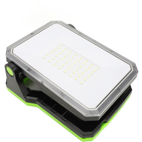 Lampe de travail LED avec support pliable, haute puissance, recharge USB-C, étanchéité IP65, lampe portable pour usage extérieur