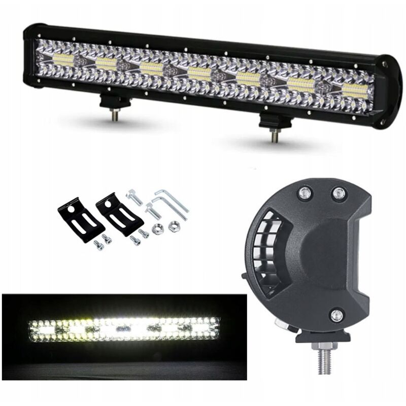 LAMPE DE TRAVAIL LED BARRE PANNEAU 52 cm 420W 12 24V CREE FAR-RANGE QUAD