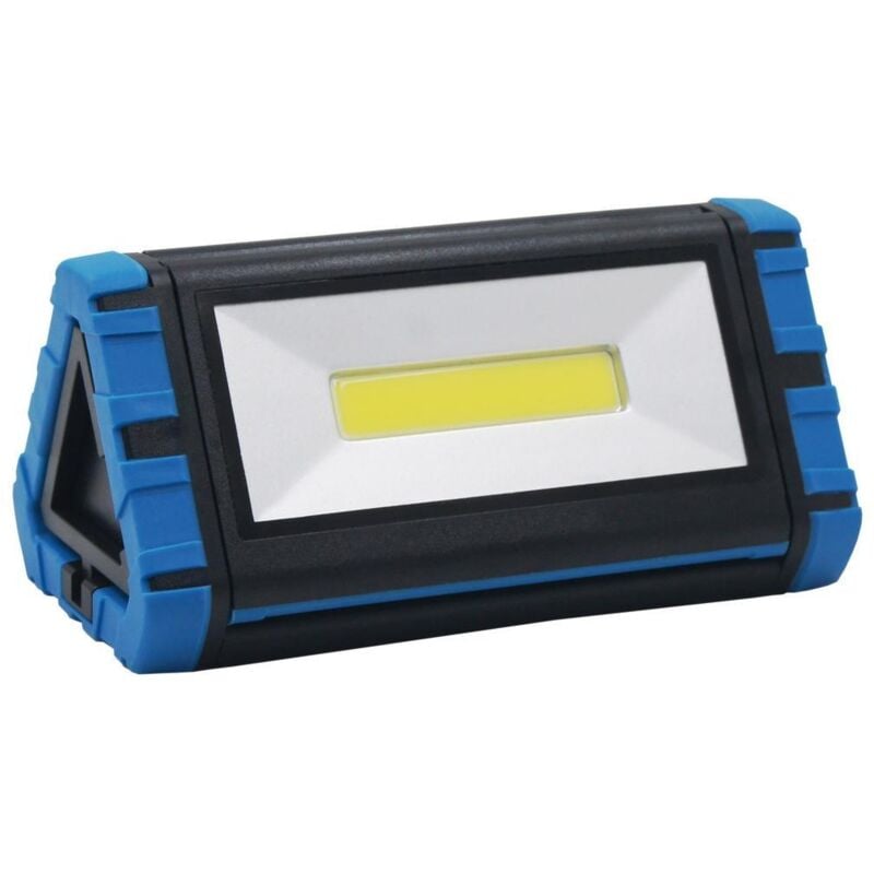 GSC - Lampe de travail led cob à lames repliables (10W 1000lm) avec câble IP54 154x84x75mm couleur noir et bleu