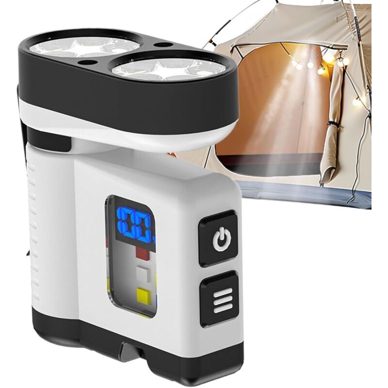 Lampe de Travail LED Magnétique Lampe Torche Étanche Pour Réparation - Magnétique Aimantée avec Affichage Numérique pour Randonnée Extérieur Garage