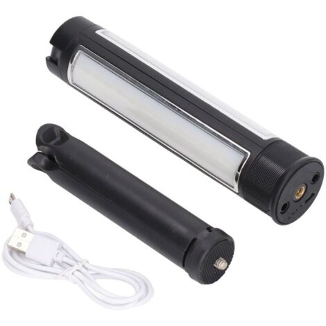 Lampe de travail LED pliable à trois faces avec trépied et chargement USB, idéale pour la photographie en extérieur et le camping