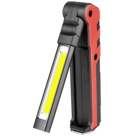 Lampe de travail LED portable rechargeable Velamp Kubrik 5 W lumie're torche 3 W rotation a' 270 degre's porte'e 20 m autonomie de la batterie 3 heures